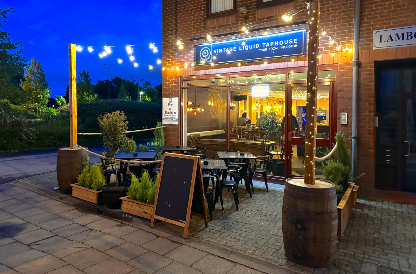Bar area at Vintage Liquid Taphouse in Burntwood